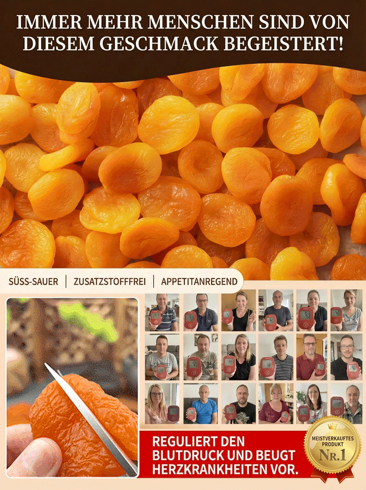 【Von Herz-Kreislauf-Spezialisten empfohlen】 Bayerns Spezialität: Getrocknete Aprikosen