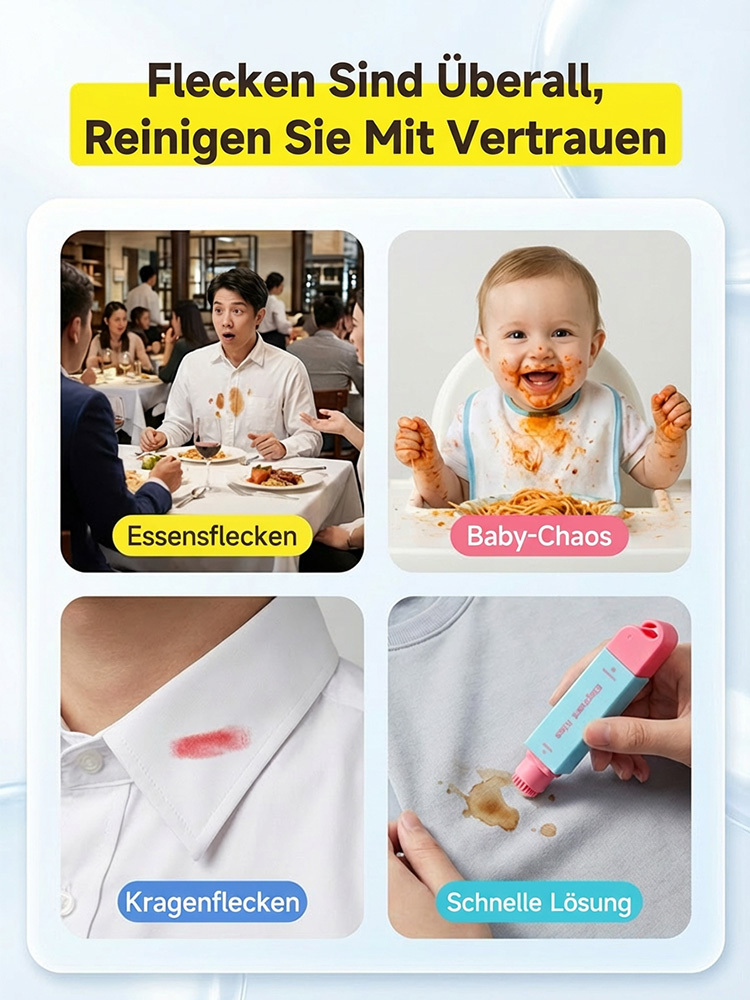 „Drei-Sekunden-Fleckenentferner“ Multifunktionaler Fleckenentferner-Stift für Kleidung