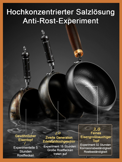 Handgeschmiedete Pfanne✨30.000 Hand-Schläge ✨Ohne chemische Beschichtung ✨Sicher & Gesund