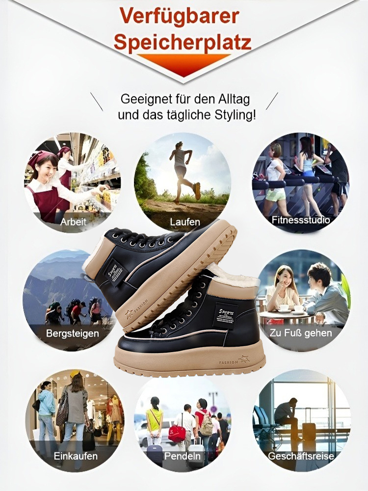 Damenstiefel mit dicker Sohle, Fleecefutter und hohem Schaft von Dr. Martens