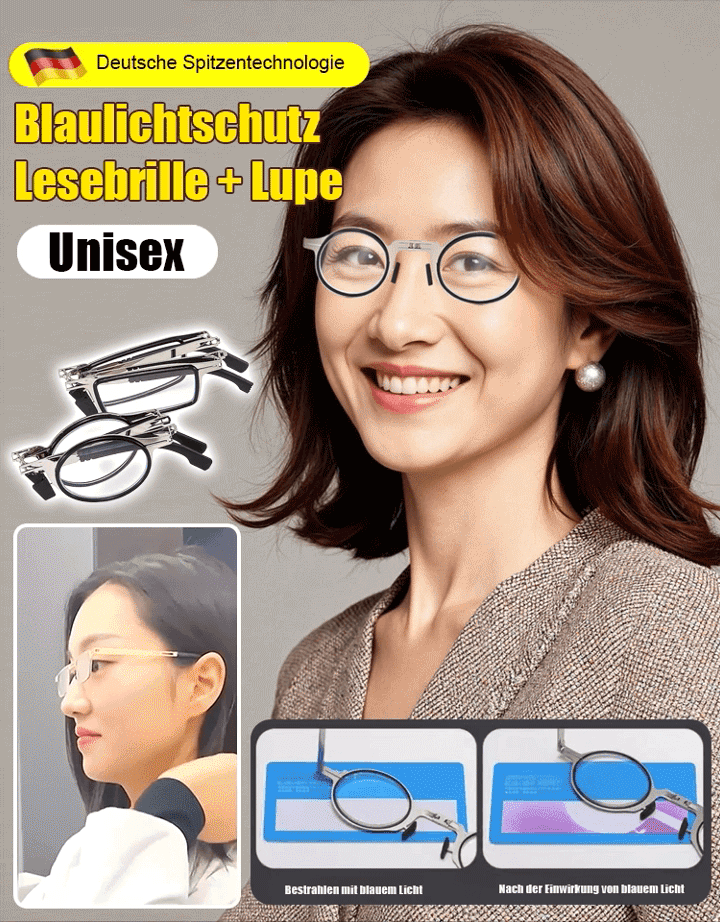 Tragbare faltbare Anti-Strahlung Blaulicht Lesebrille