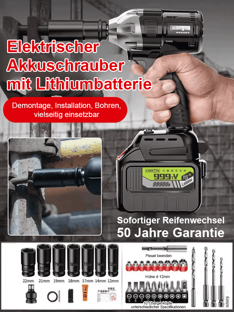 Bürstenloser Lithium-Akku-Elektroschrauber