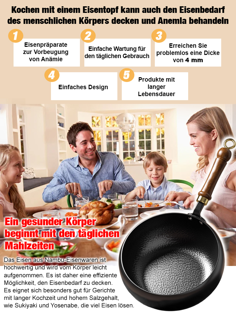 Handgeschmiedeter Hammermuster Originalbauchtopf