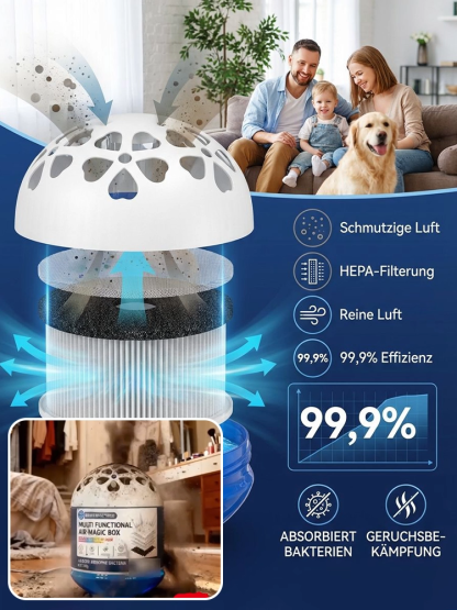 🥰✨  3-in-1 Wunderbox gegen Staub, Gerüche & Haare – Endlich Hände frei