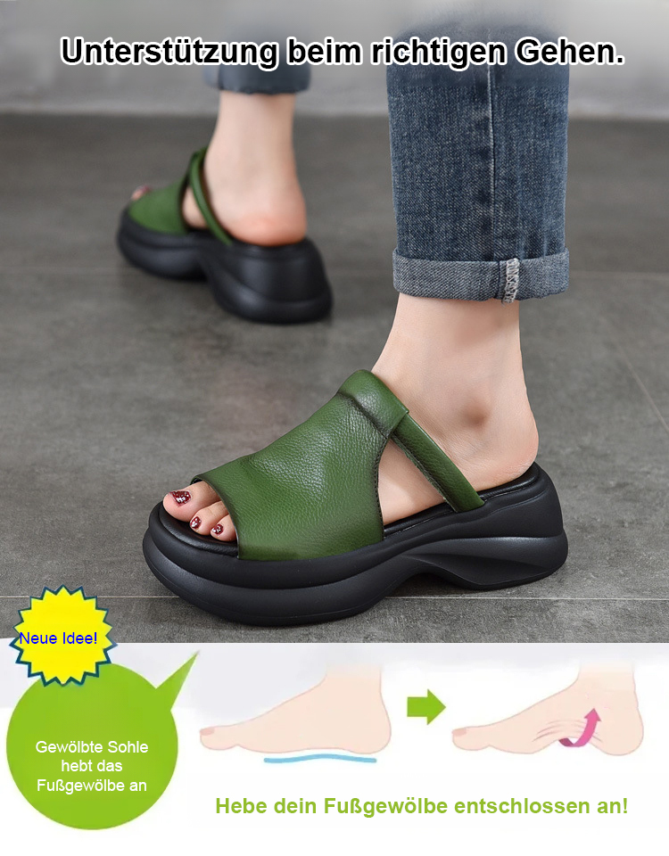 Sommerliche Plateau-Plateau-Fischmaul-Hausschuhe