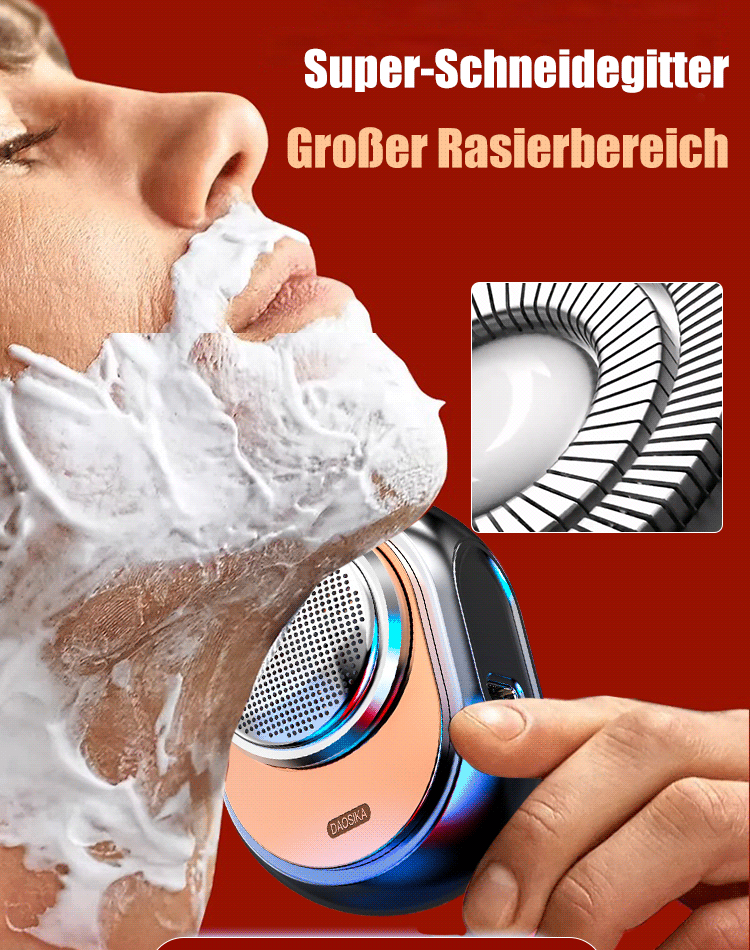 【Versand aus Deutschland】Mini Reiserasierer mit USB-C | Gründlich, Hautschonend & Wasserdicht