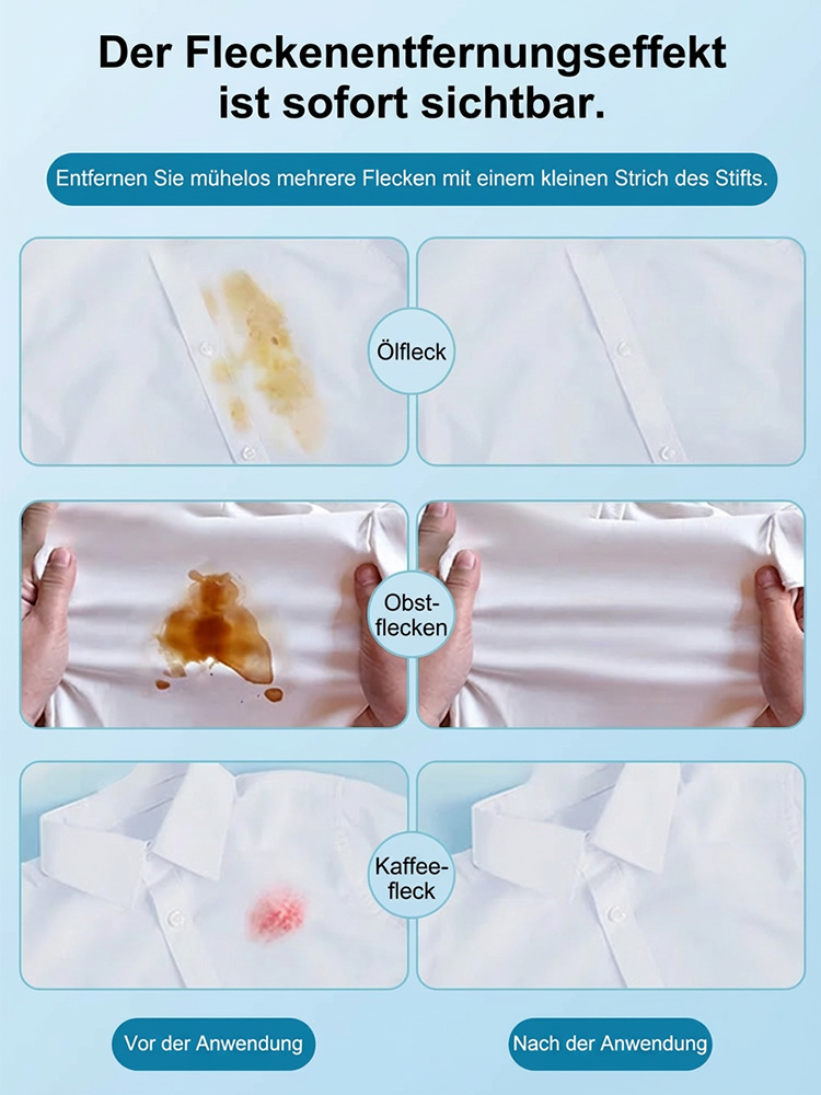 „Drei-Sekunden-Fleckenentferner“ Multifunktionaler Fleckenentferner-Stift für Kleidung