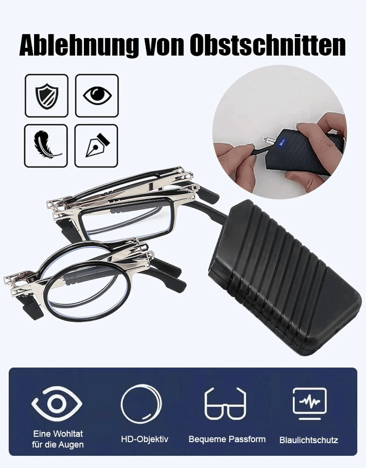 Tragbare faltbare Anti-Strahlung Blaulicht Lesebrille