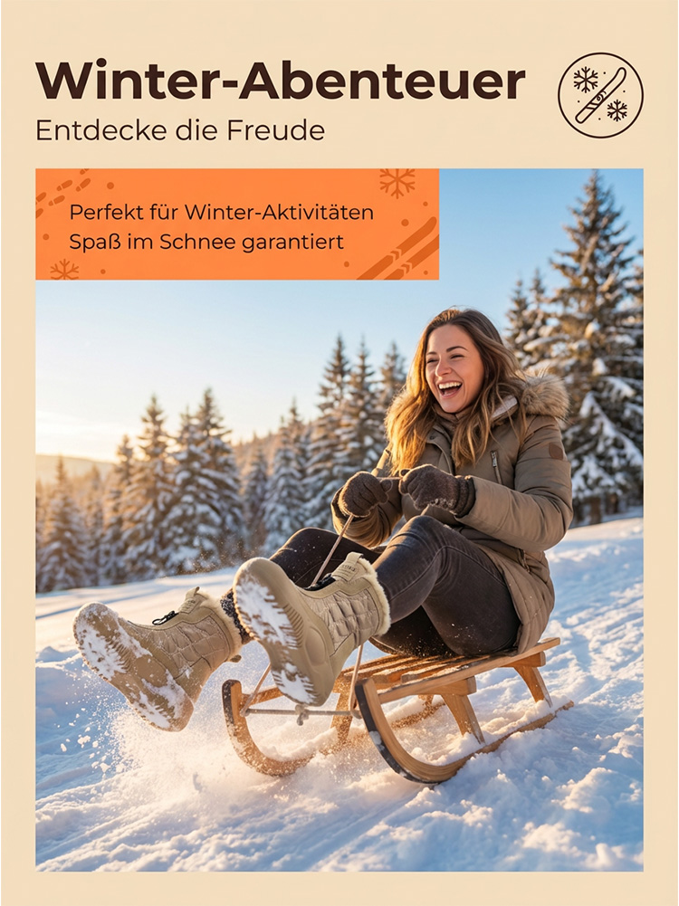 🎁💖【Futter aus reinem Kaschmir】Gepolsterte Stiefel aus verdicktem Leder