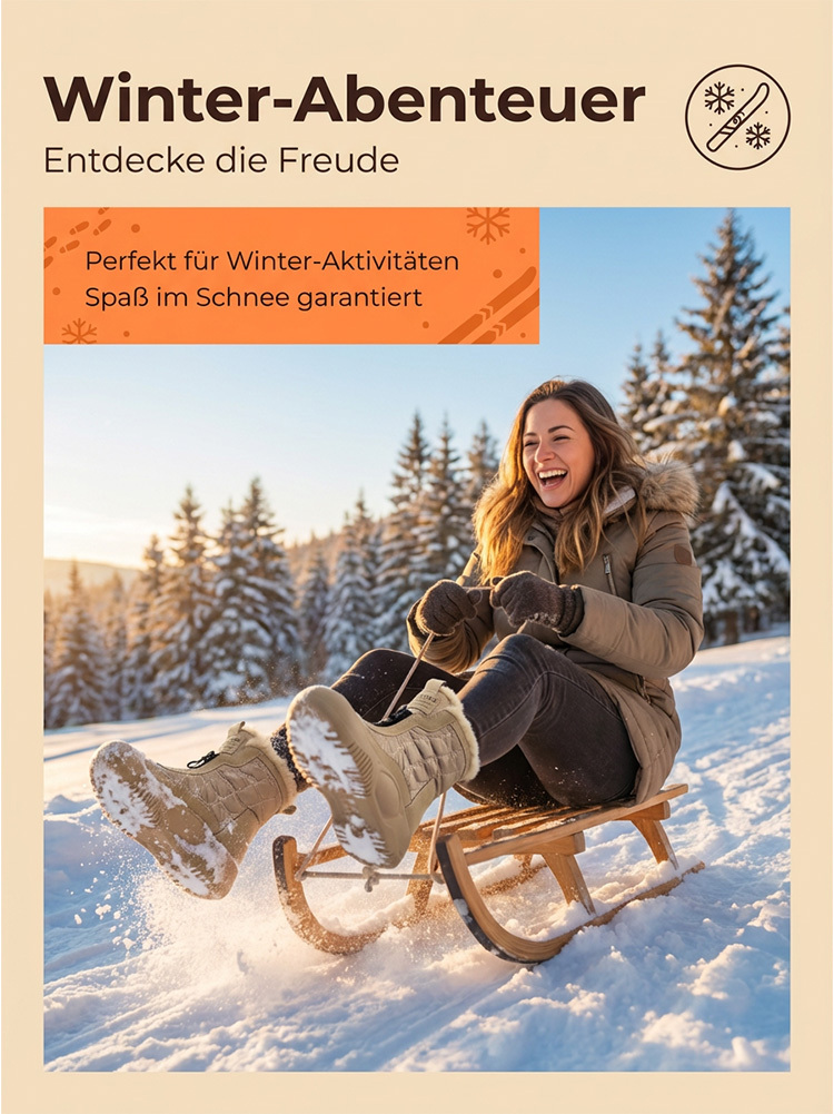 🎁💖【Futter aus reinem Kaschmir】Gepolsterte Stiefel aus verdicktem Leder