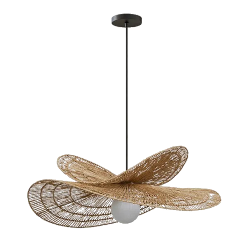 Wabi-sabi Double Tier Hemp Rope Pendant Light
