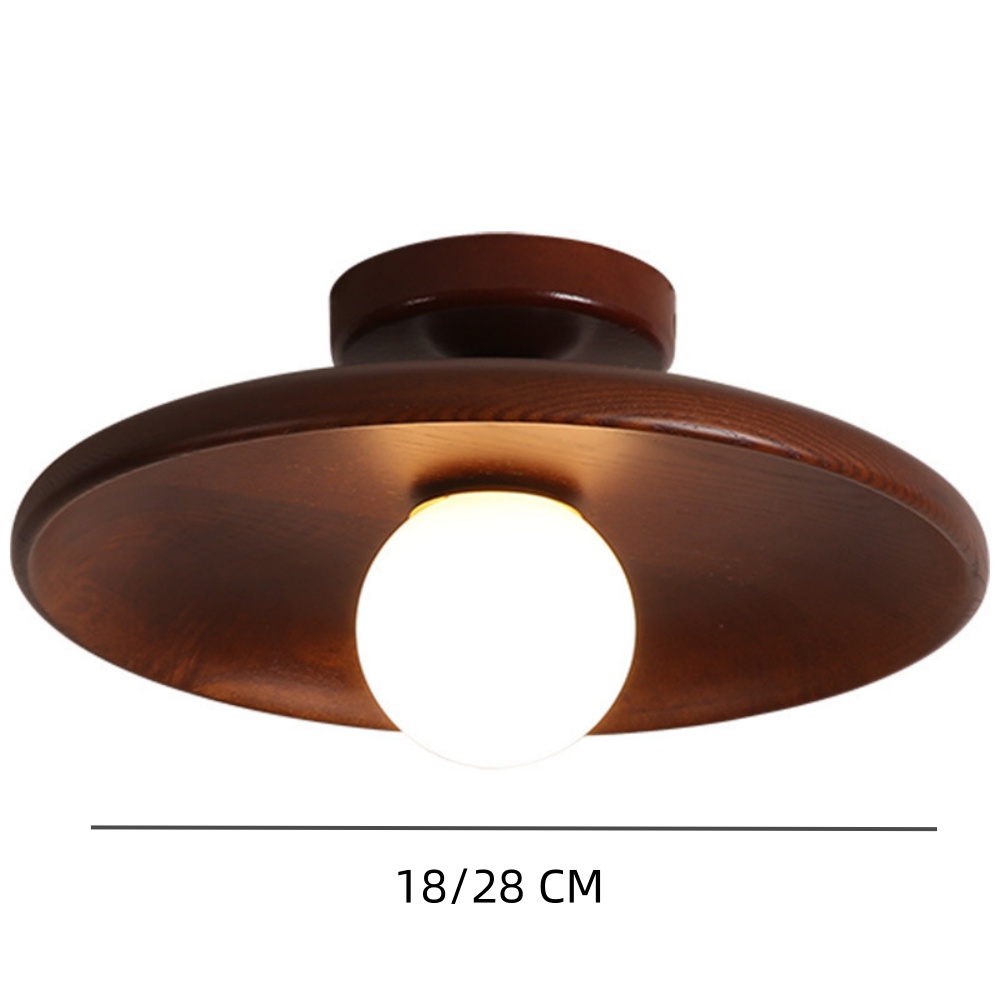 Modern Simple Cloakroom Corridor Ntrance Balcony Solid Wood Ceiling Lamp