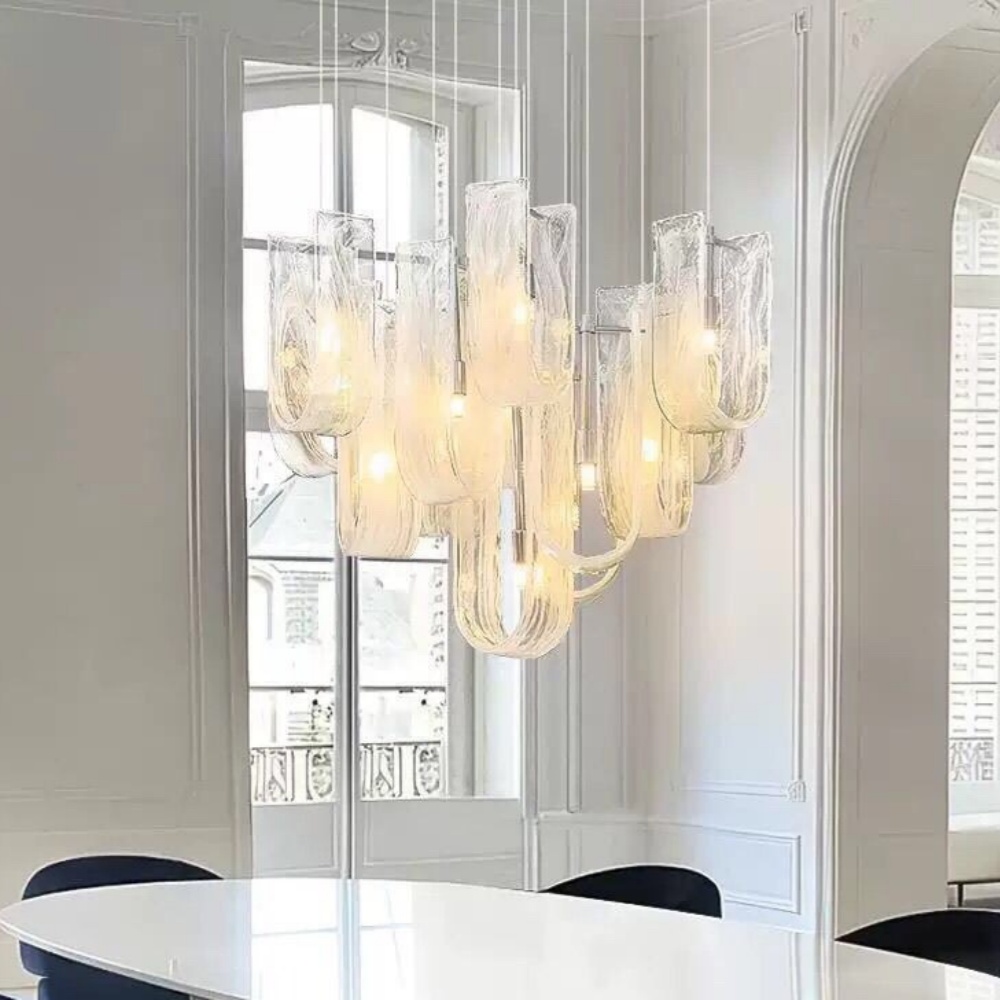 Italian Style Large Cloud-Mist Shaped Pendant Light For Bedroom Living Room
