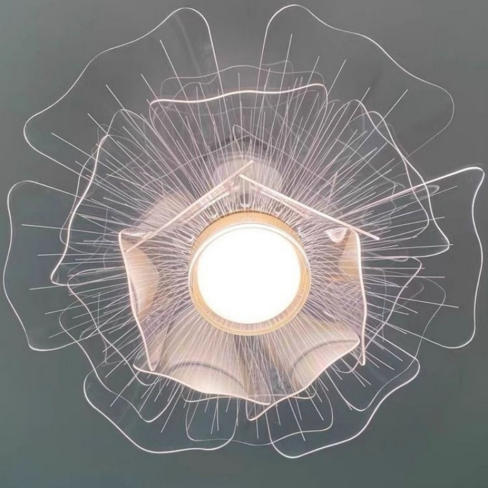 French Pendant Lights Multi-Layer Petal-Shaped Dining Room Bedroom Chandelier