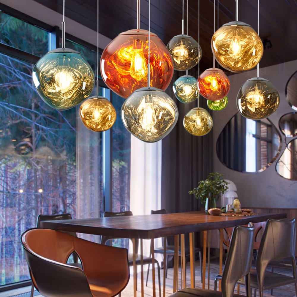Multi-combination Pendant Lights Nordic Lava Lamp Villa Living Room Duplex Staircase Chandelier