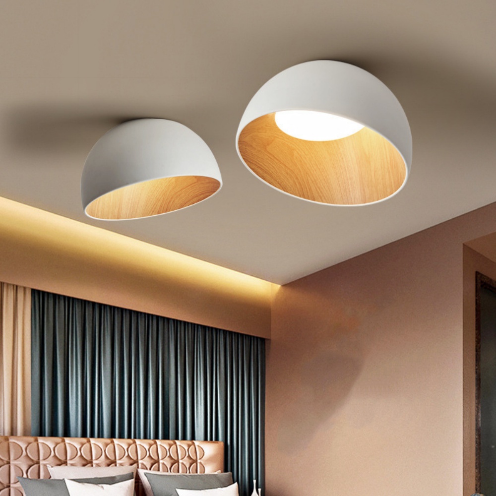 Bedroom Ceiling Light Oblique Wood Grain Japanese Style Lamp