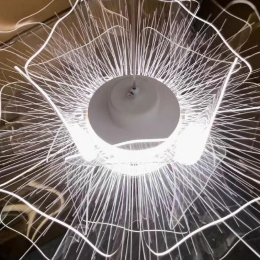 French Pendant Lights Multi-Layer Petal-Shaped Dining Room Bedroom Chandelier