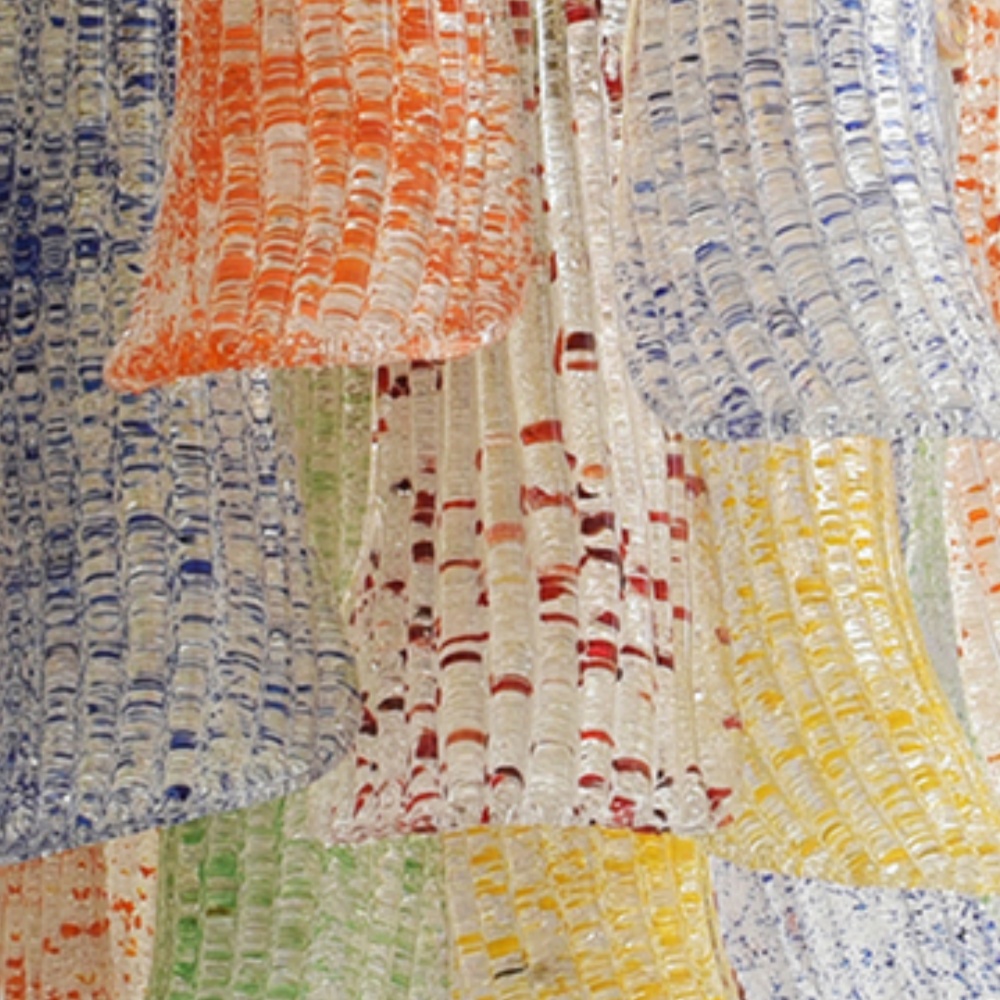 French Multi-layer Crystal Pendant Light Vintage Colorful Living Room Bedroom Chandelier