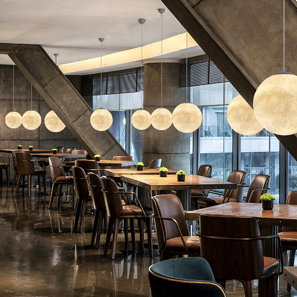 Creative Moon Pendant Light Ball Lamp