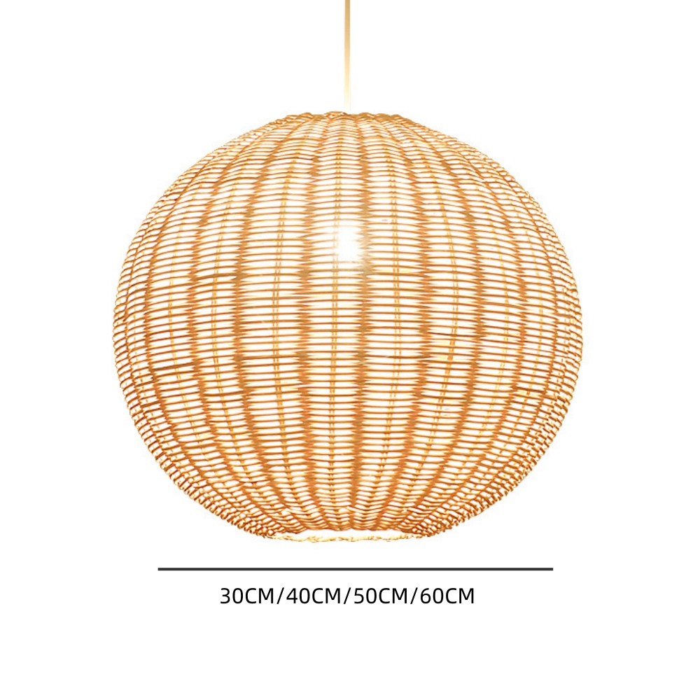 Wabi-sabi Rattan Pendant Light Living Room Staircase Lampshade