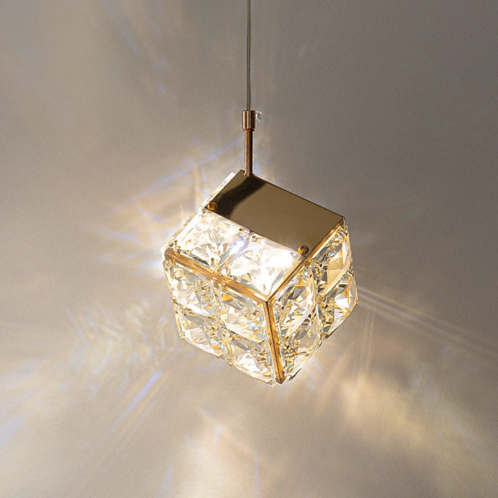 French Crystal Small Pendant Light Bedroom Dandelion Dining Table Chandelier