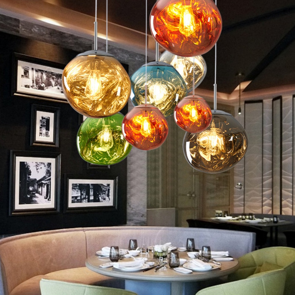 Multi-combination Pendant Lights Nordic Lava Lamp Villa Living Room Duplex Staircase Chandelier