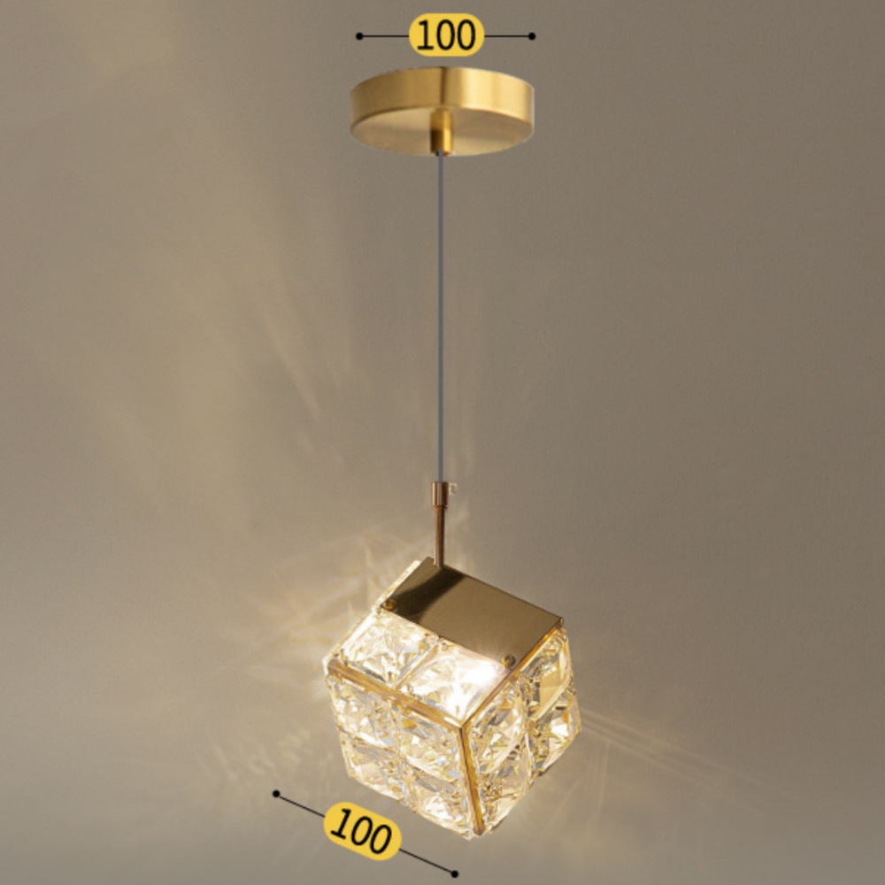 French Crystal Small Pendant Light Bedroom Dandelion Dining Table Chandelier