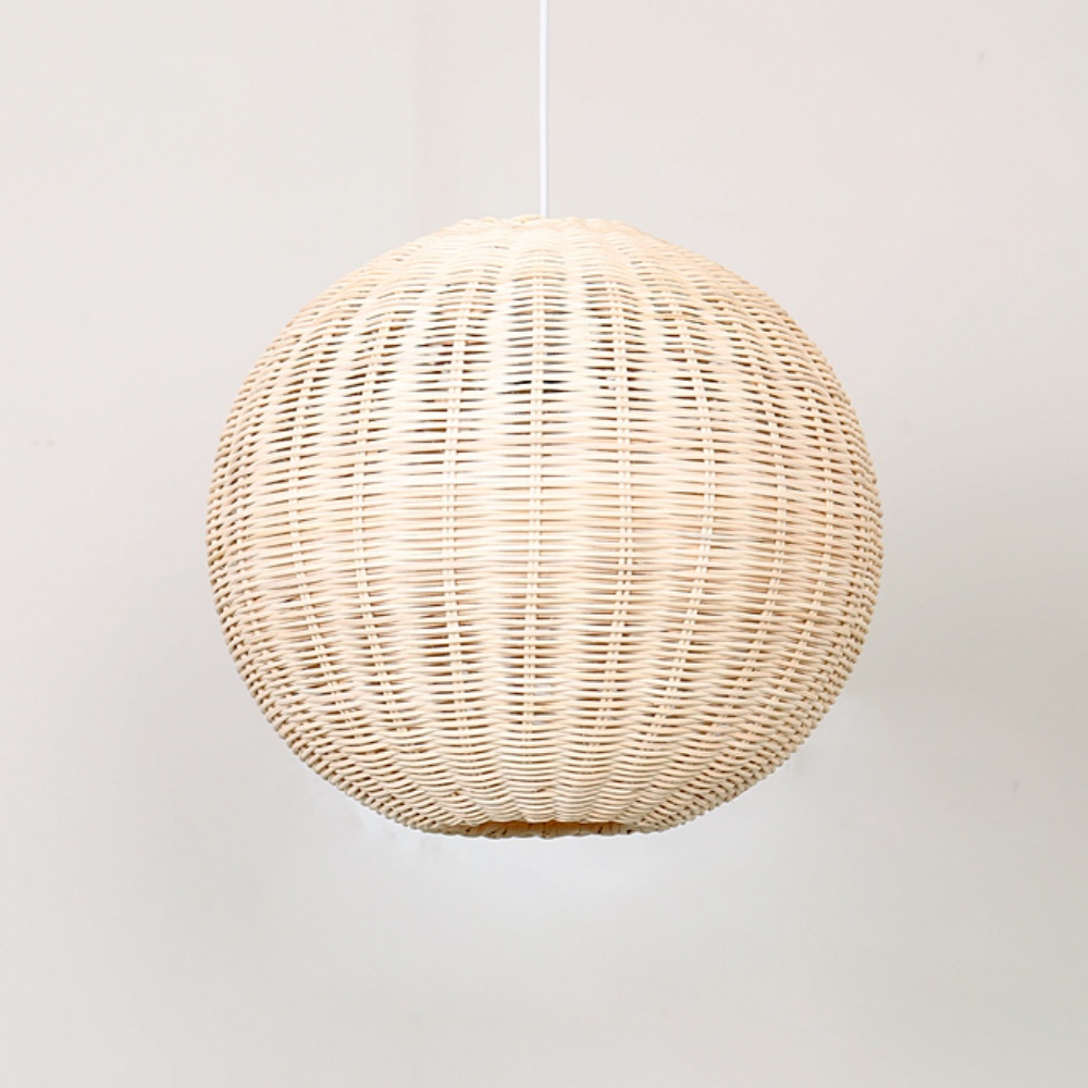 Wabi-sabi Rattan Pendant Light Living Room Staircase Lampshade