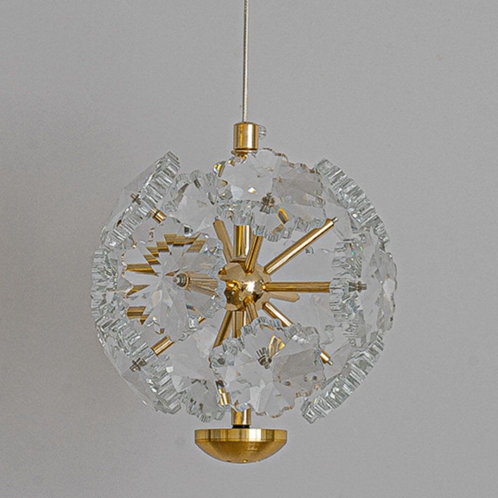 French Crystal Small Pendant Light Bedroom Dandelion Dining Table Chandelier