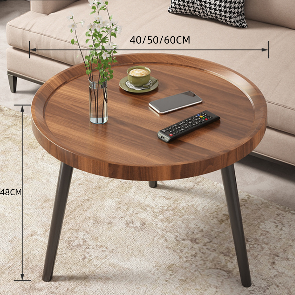 Nordic Simple Double Layer Round Table Small Coffee Table Living Room Side Table