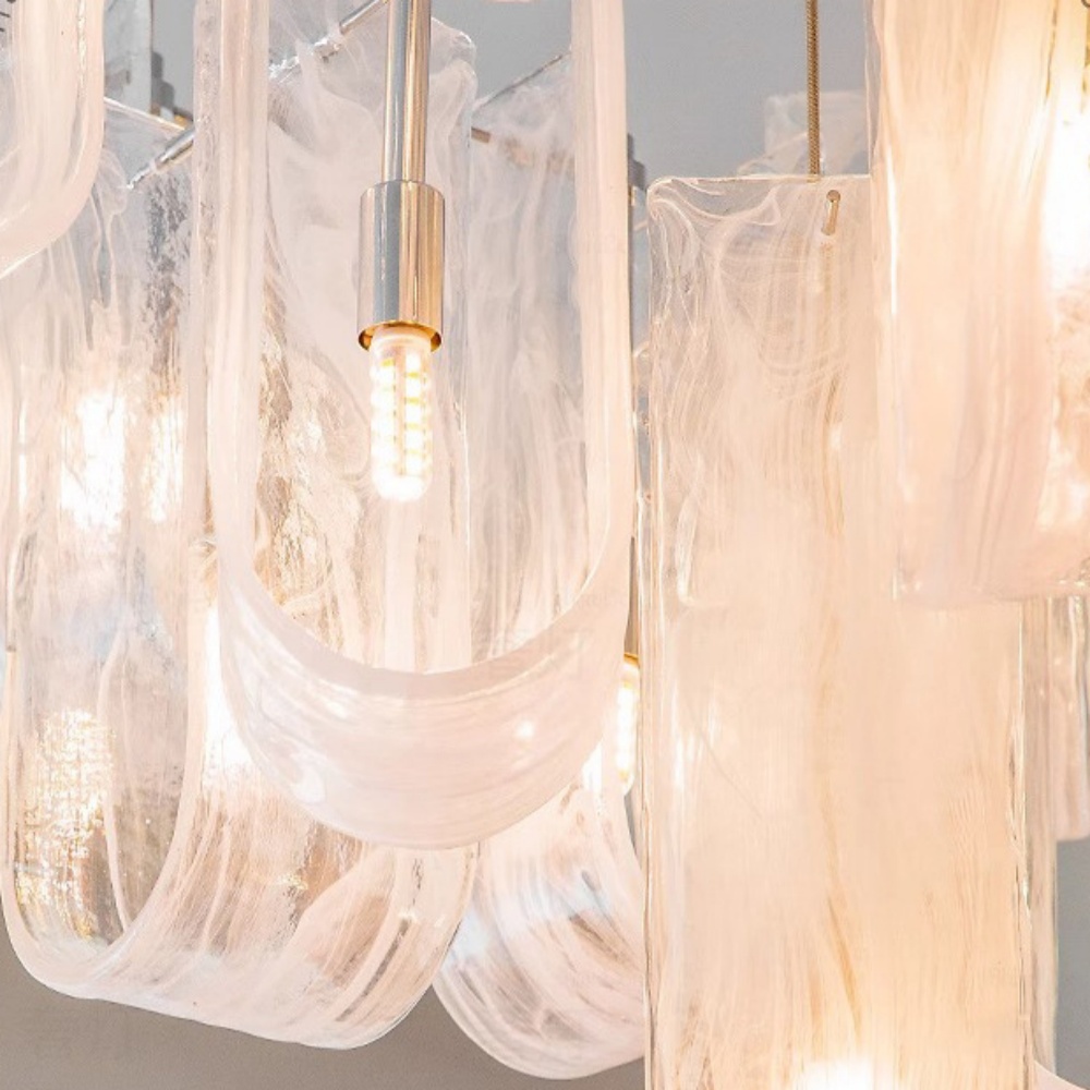 Italian Style Large Cloud-Mist Shaped Pendant Light For Bedroom Living Room