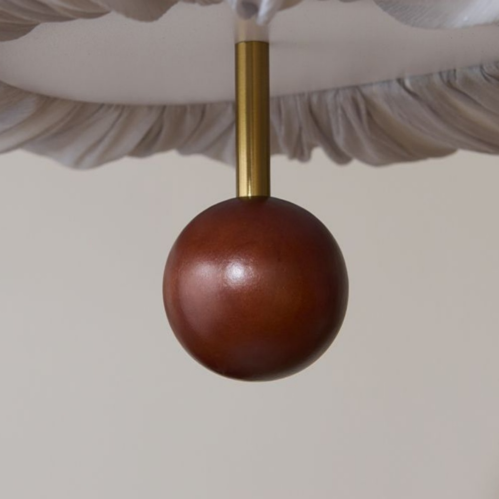 Bedroom Fabric Pendant Light Vintage Simple Dining Table Lamp