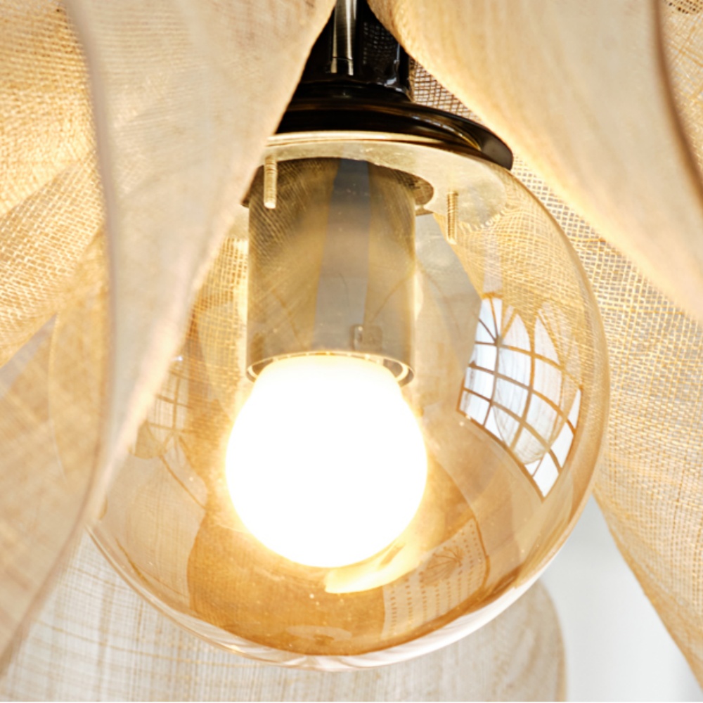 Wabi-sabi Art Flower-shaped Pendant Light Dining Room Living Room Lampshade