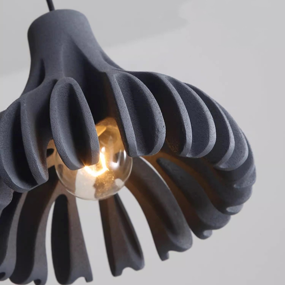 Nordic Corrugated Petal-shaped Colorful Small Pendant Light Bedroom Corridor Lamp