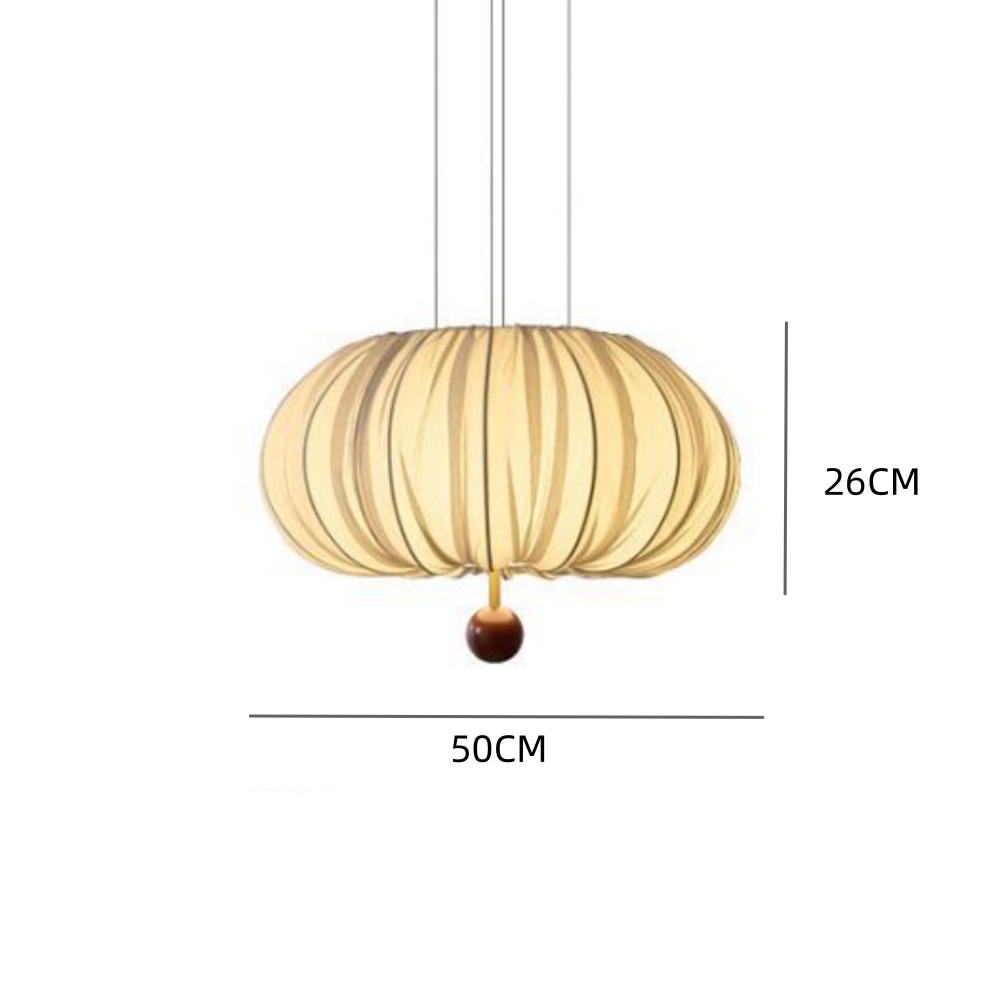 Bedroom Fabric Pendant Light Vintage Simple Dining Table Lamp