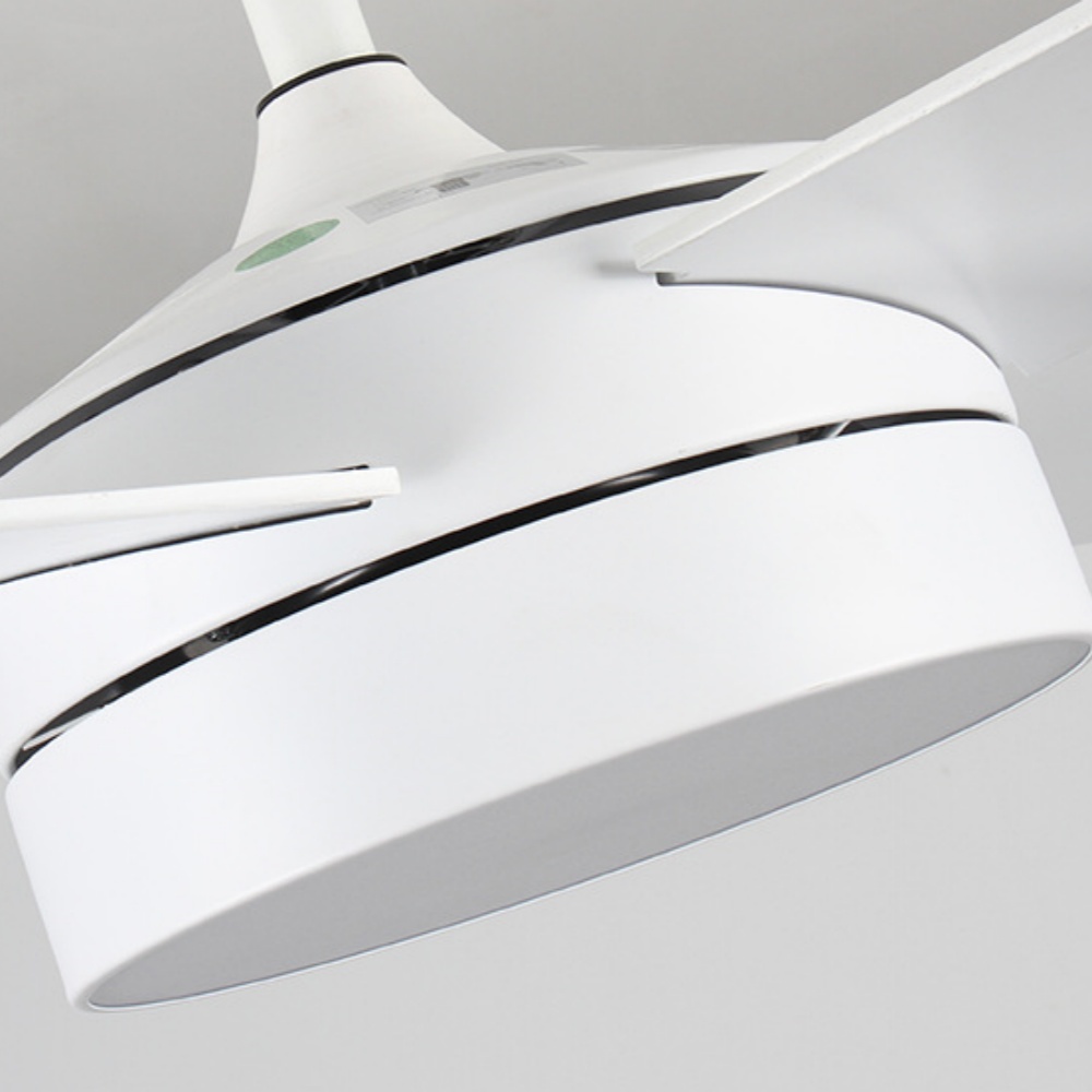 52'' Nordic Bedroom Ceiling Fan Living Room Simple Black Fan Light