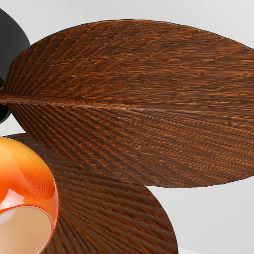 Mid-Century Style Mini Ceiling Fan Light  Dinning Room Bedroom Light Fan All In One