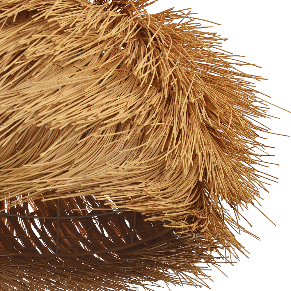 Wabi-sabi Style Rattan Brown Chandelier Dining Room Pendant Light