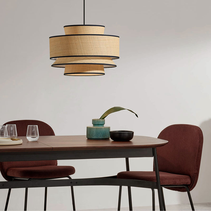 Layered shape Fabric Pendant Lights