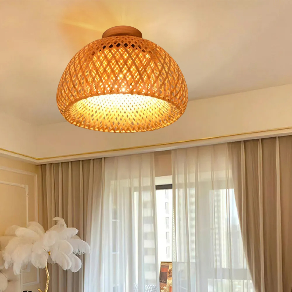 Japanese Style Creative Rural Art Bamboo Handmade Lampshade