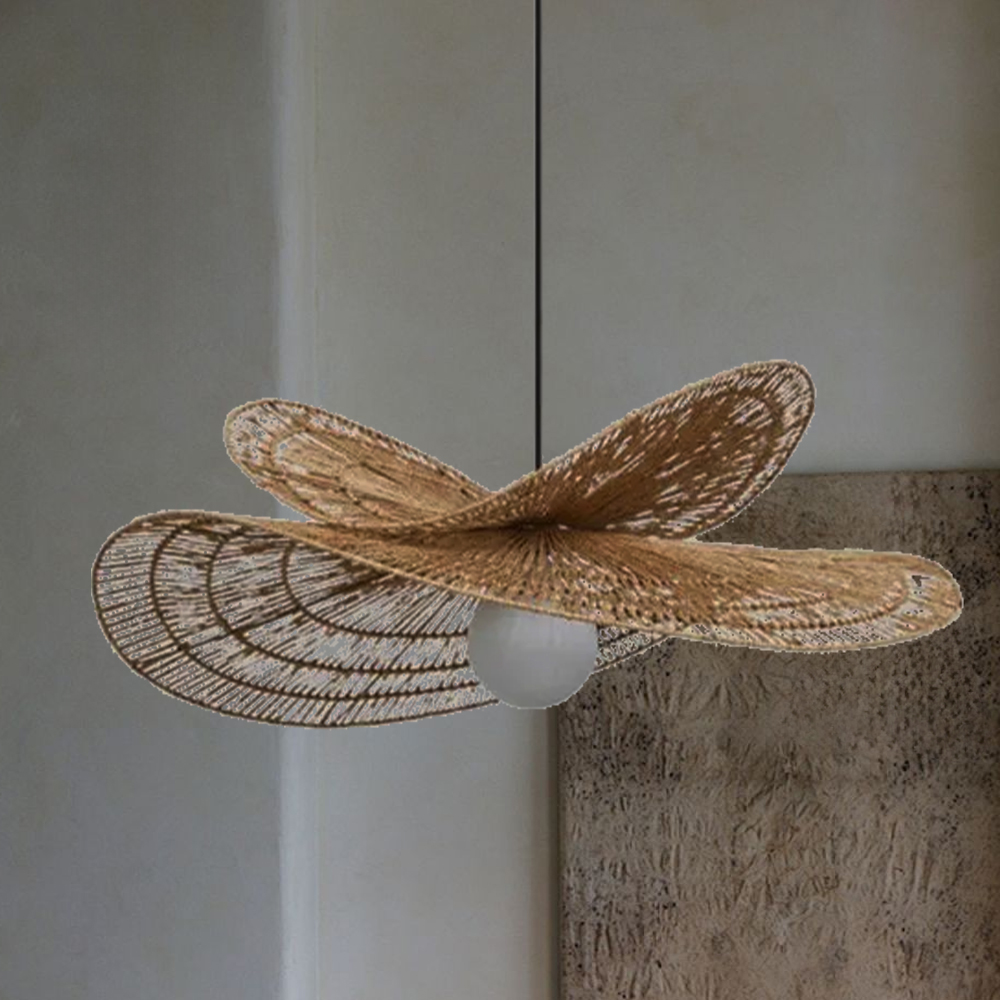 Wabi-sabi Double Tier Hemp Rope Pendant Light