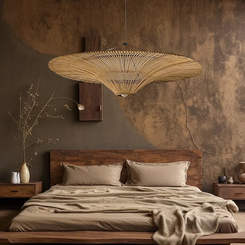 Large Modern Rattan Pendant Light Ceiling Lampshade 60CM