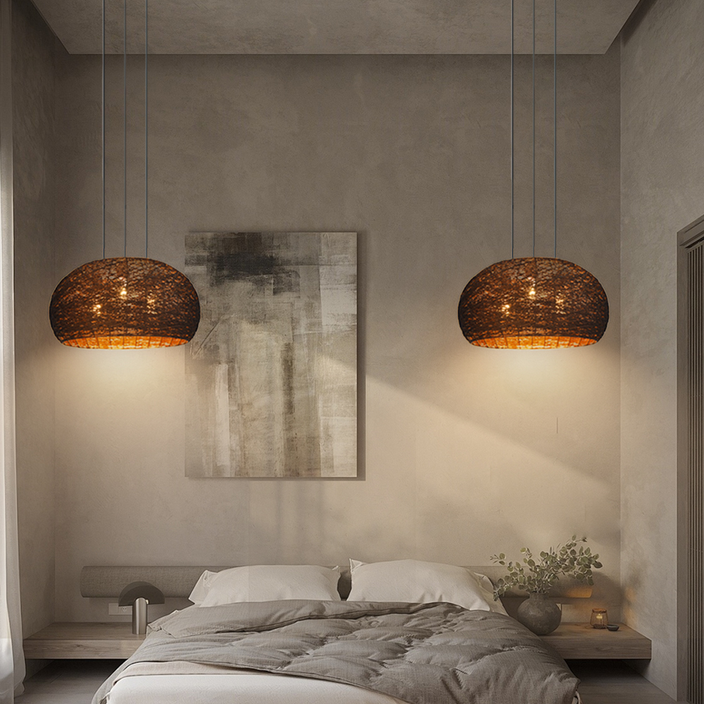 Vintage Hand-wove Hemp Rope Pendant Light