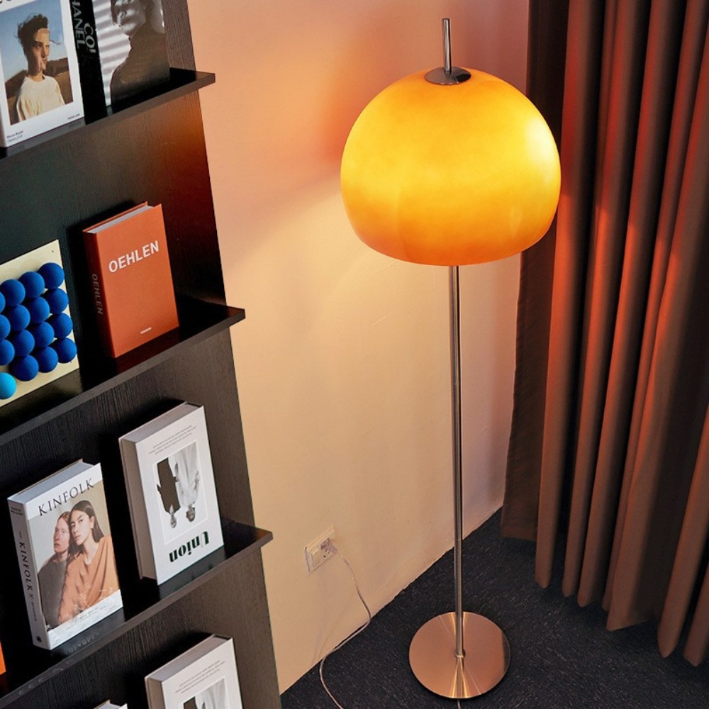 Nordic Mushroom Floor Lamp Living Room Bedroom LED Glass Light