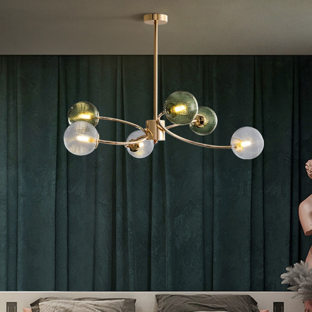 Glass Magic Bean Molecular Creative Branch Arm  Chandelier