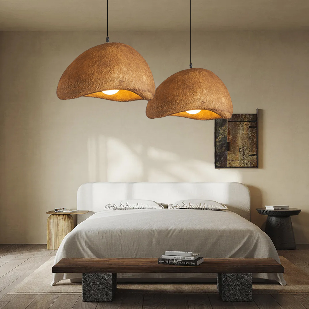 Nordic Brown Resin Oval Pendant Light