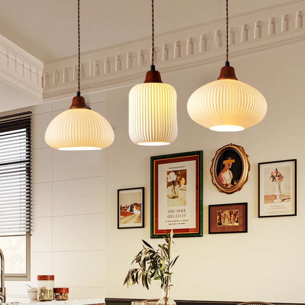 Nordic Vintage Ceramic Pendant Lights