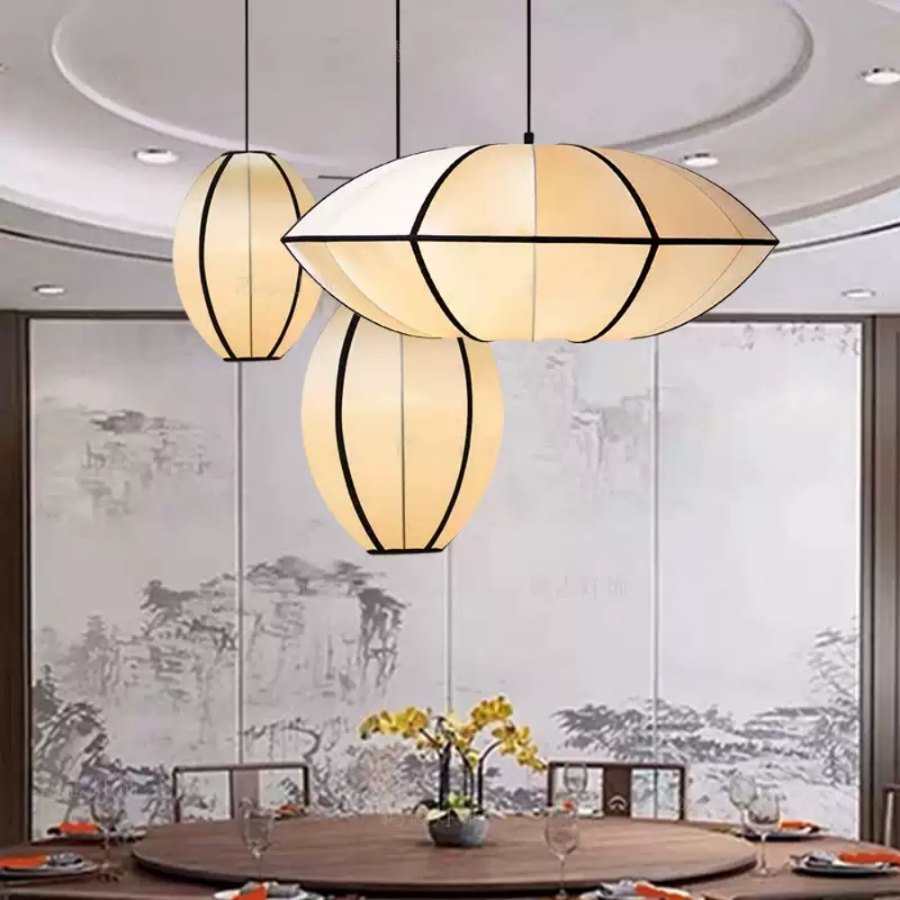 Vintage Dining Room Lantern Satin Pendant Lights