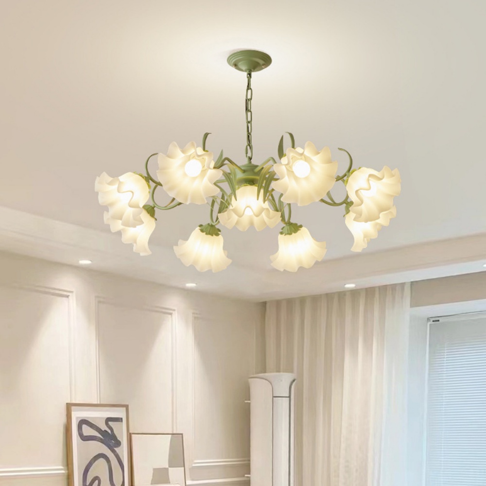 French Ceiling Lily Of The Valley Flower Lamp Dining Room Bedroom Lamp