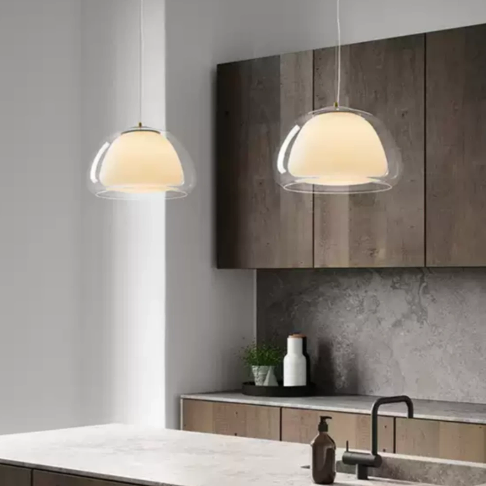 Danish Cream Style Jelly Single Head Small Pendant Light Living Room Lamp